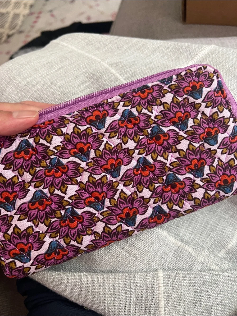 NWT Vera Bradley Essential Continental Wallet in Scaevola Fan Pattern